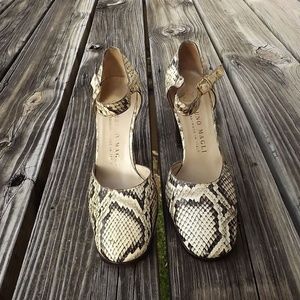 Bruno Magli Faux Snake Skin High Heel Shoes